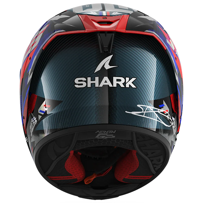 Shark Aeron Capacete Johann Zarco Réplica GP de França – Carbono Azul Cromado 
