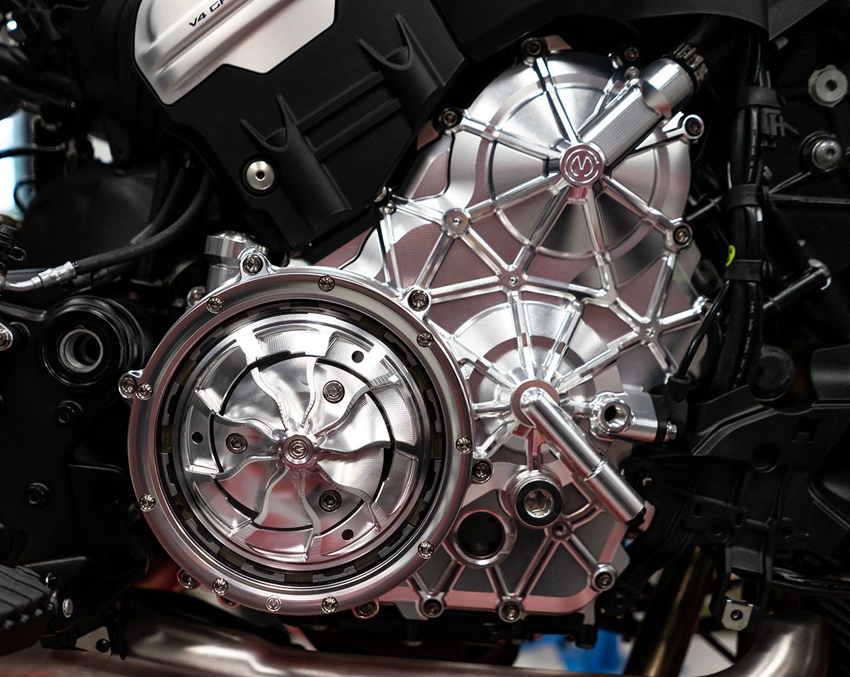 Carcassa de motor em alumínio direita com parafusos de titânio Motocorse Ducati Panigale V4/S (25-26) 