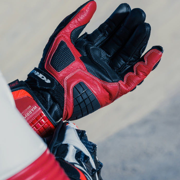Spidi Carbo Track Evo Luvas de Couro para Motociclismo | Homens | Vermelho | A203014 