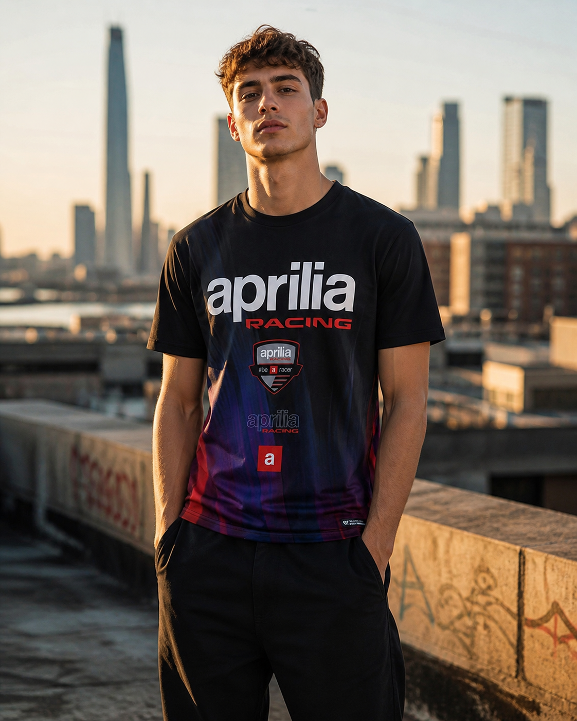 Camisola Aprilia BeARacer T-Shirt 2026 homem IXON 104101180 