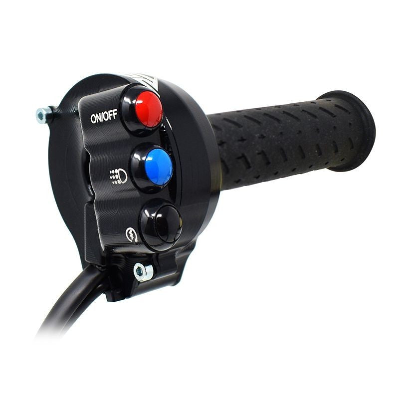 Corpo do acelerador com interruptor de guidão integrado JetPrime Aprilia RSV4/1100 Factory/RF/RR (17-20) JP ACC 009 