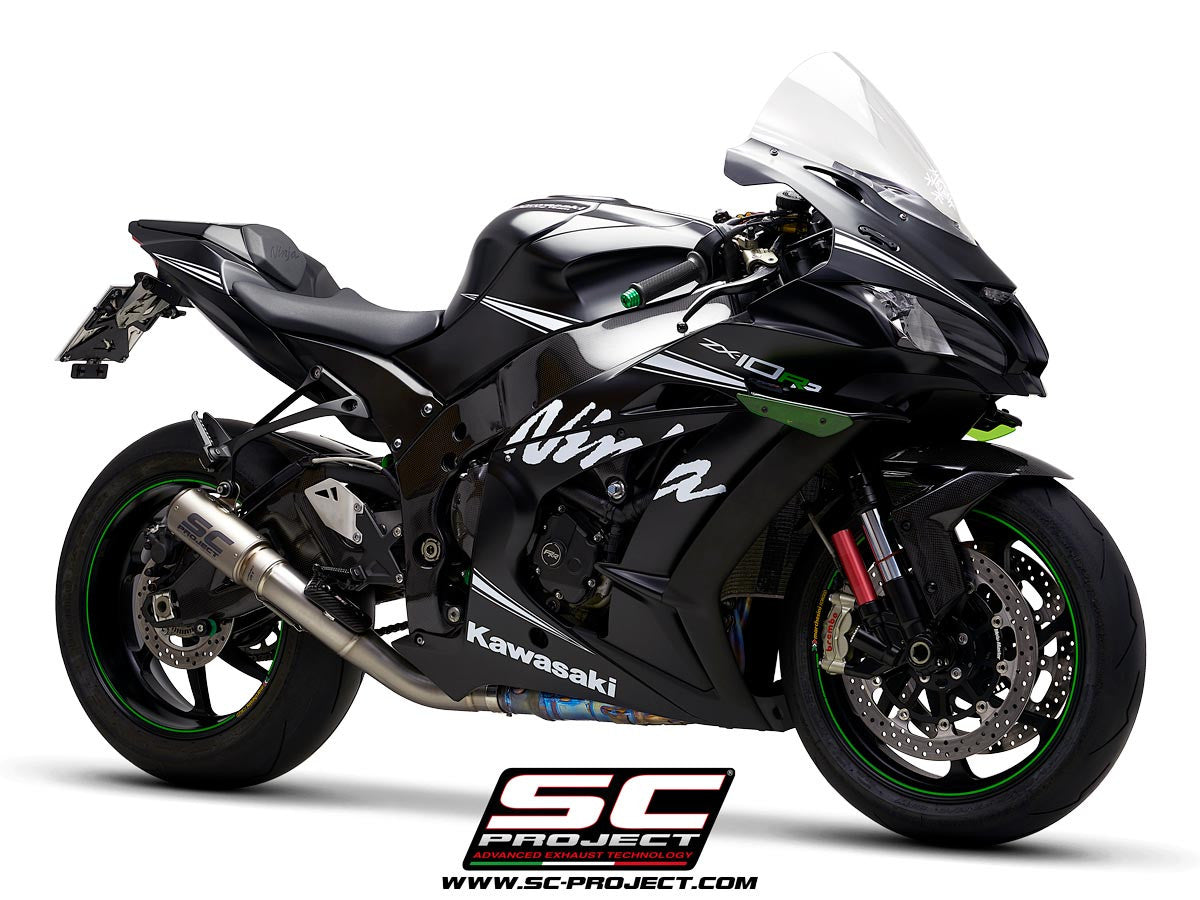 SC-Project Slip-On CR-T + tubo de substituição KAT para Kawasaki ZX-10 R/RR (16-20) K22A-DET36 