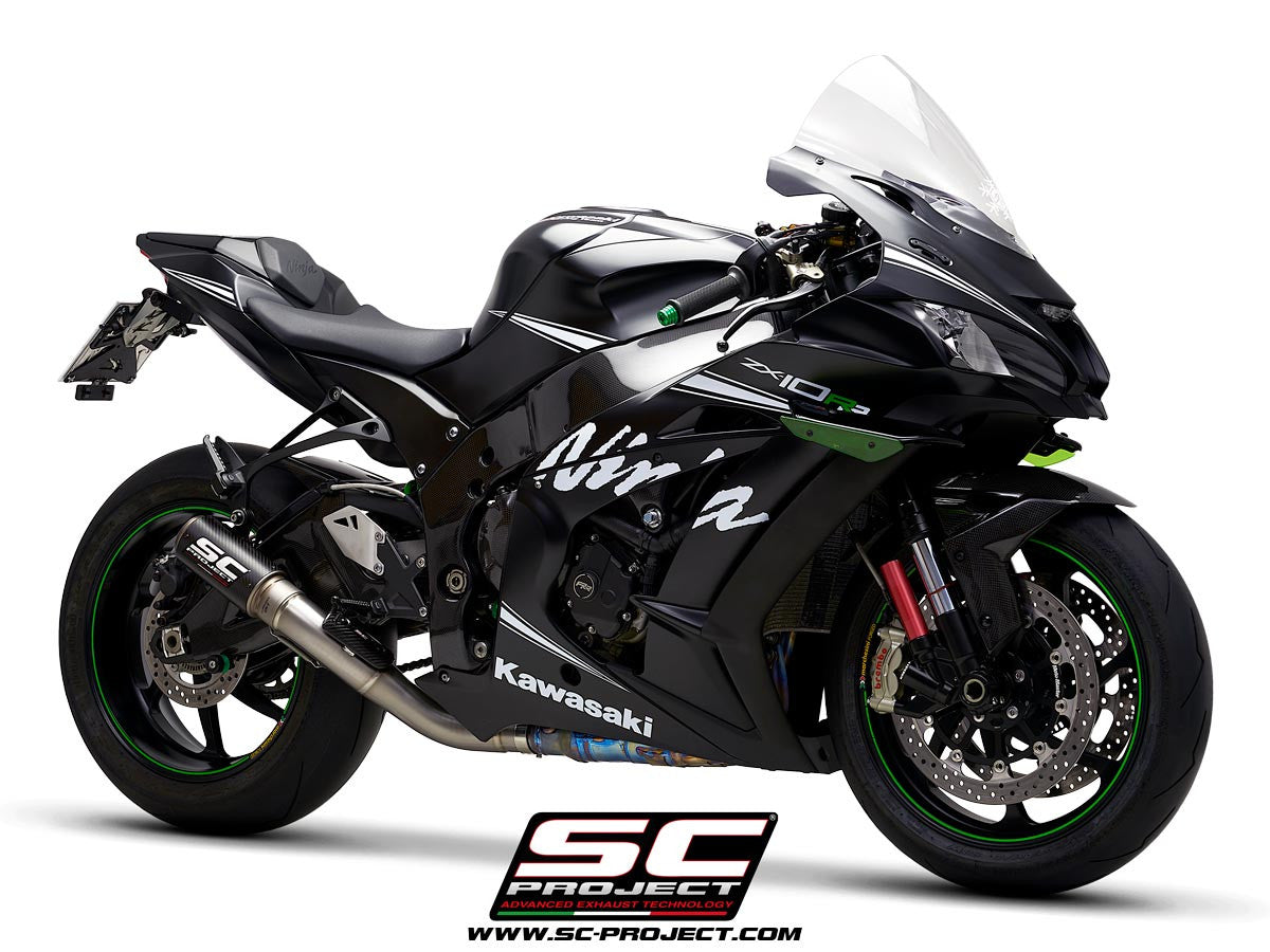 SC-Project Slip-On CR-T + tubo de substituição KAT para Kawasaki ZX-10 R/RR (16-20) K22A-DET36 