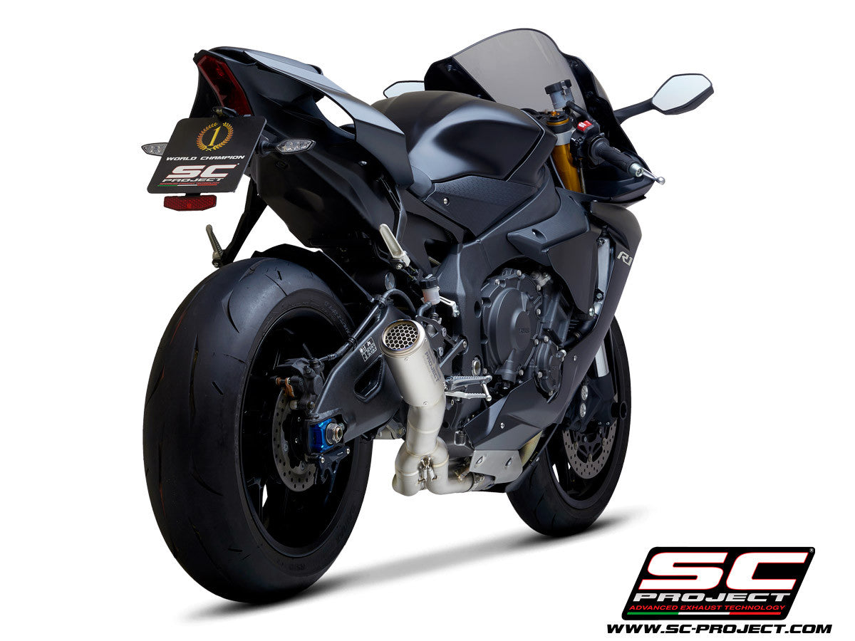 SC-Project Slip-On CR-T + tubo de substituição KAT Yamaha YZF-R1/M RN49 (17-19) Y11B-DET36 