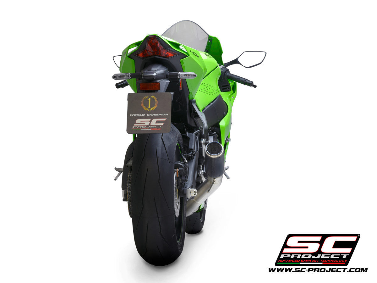 SC-Project Slip-On CR-T + tubo de substituição KAT para Kawasaki ZX-10 R/RR (21-25) K38A-DET36 