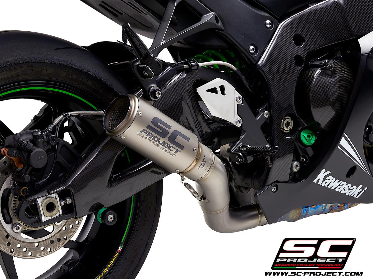 SC-Project Slip-On CR-T + tubo de substituição KAT para Kawasaki ZX-10 R/RR (16-20) K22A-DET36 