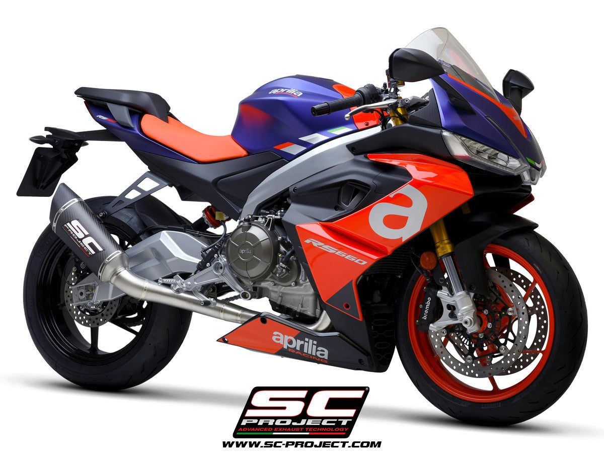 Sistema de escape completo SC-Project Trofeo Titan 2-1 SC1-R Aprilia RS 660 (20-24) A23A-PTC90 