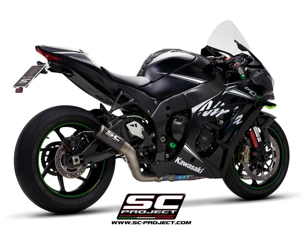 SC-Project Slip-On CR-T + tubo de substituição KAT para Kawasaki ZX-10 R/RR (16-20) K22A-DET36 