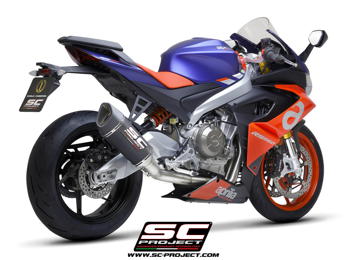 Sistema de escape completo SC-Project Trofeo Titan 2-1 SC1-R Aprilia RS 660 (20-24) A23A-PTC90 