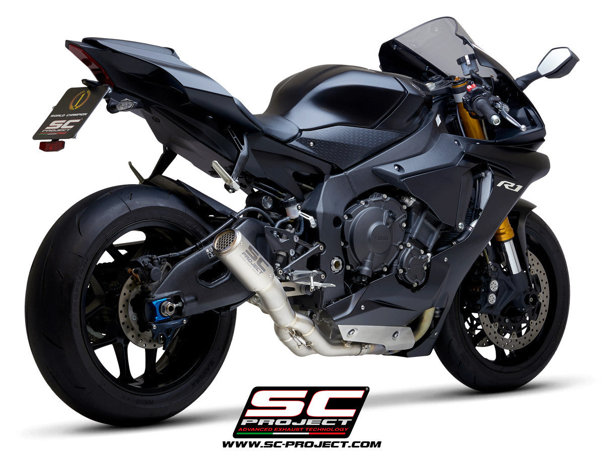 SC-Project Slip-On CR-T + tubo de substituição KAT Yamaha YZF-R1/M RN49 (17-19) Y11B-DET36 