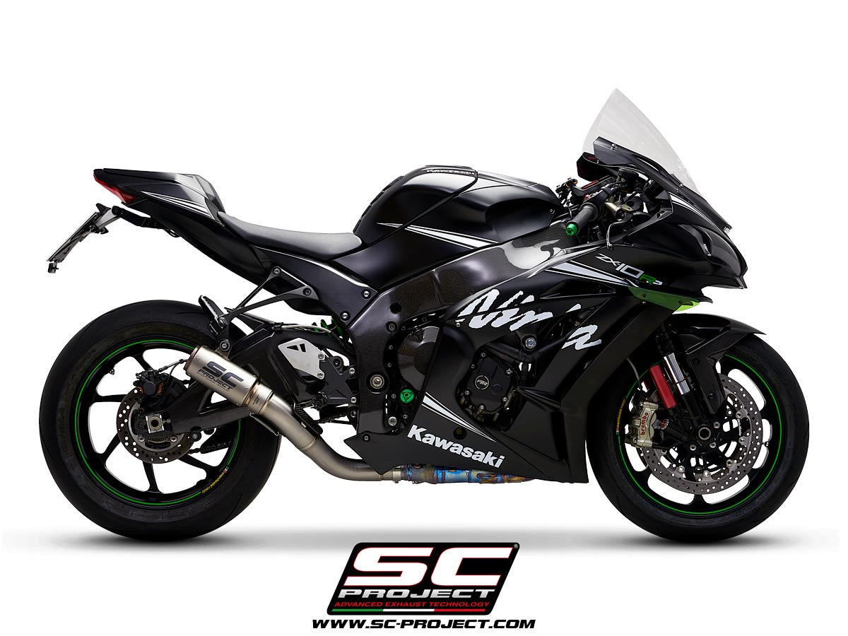 SC-Project Slip-On CR-T + tubo de substituição KAT para Kawasaki ZX-10 R/RR (16-20) K22A-DET36 