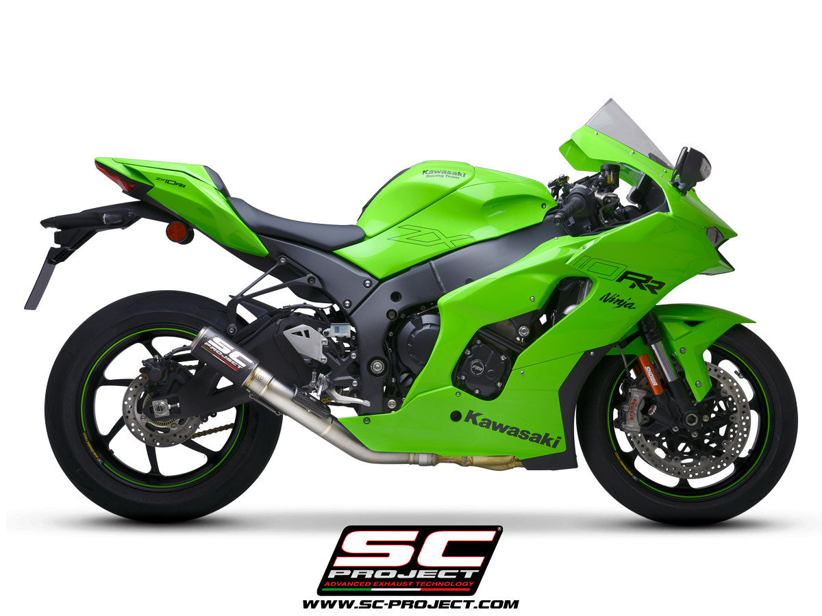 SC-Project Slip-On CR-T + tubo de substituição KAT para Kawasaki ZX-10 R/RR (21-25) K38A-DET36 