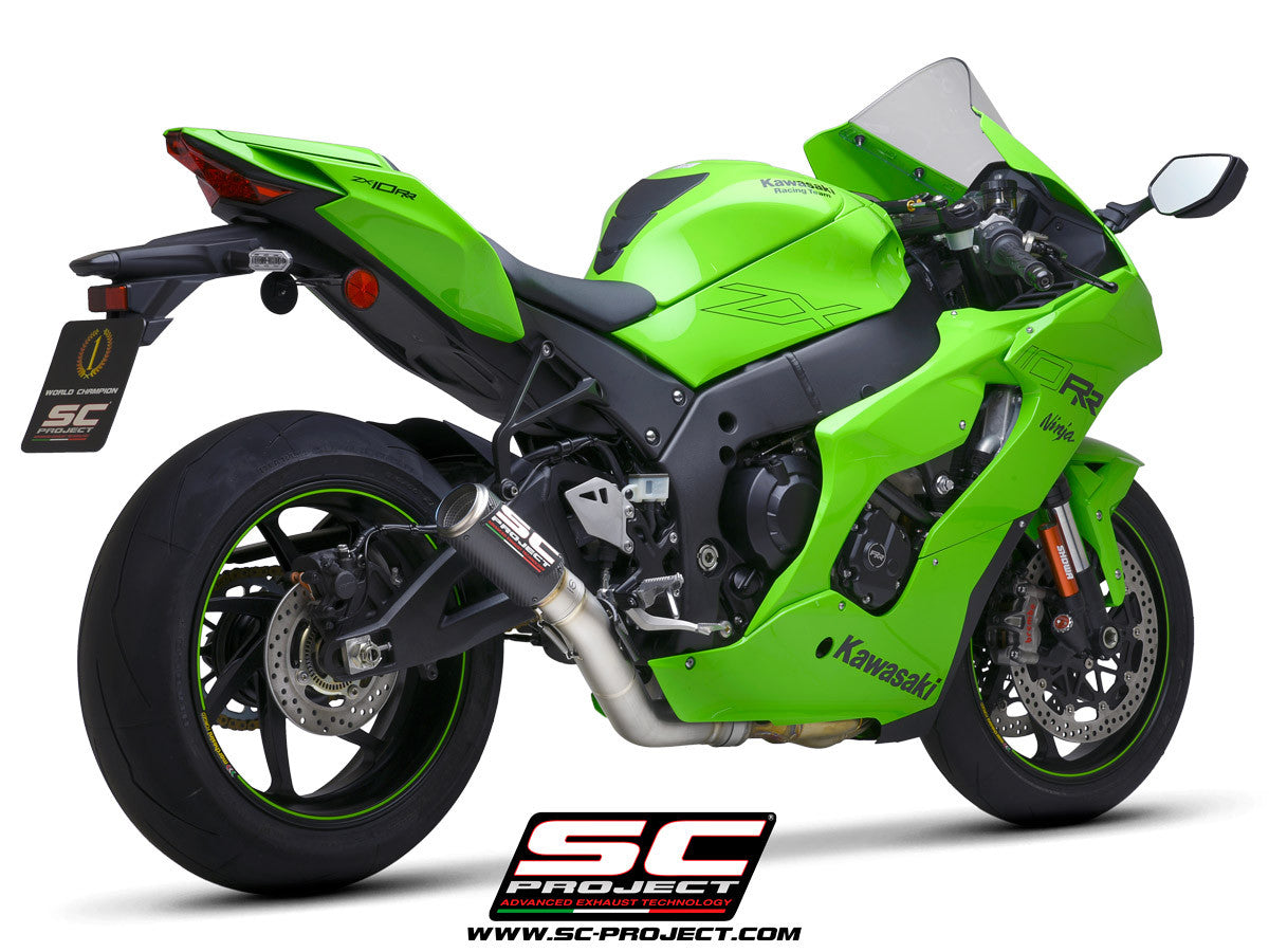 SC-Project Slip-On CR-T + tubo de substituição KAT para Kawasaki ZX-10 R/RR (21-25) K38A-DET36 