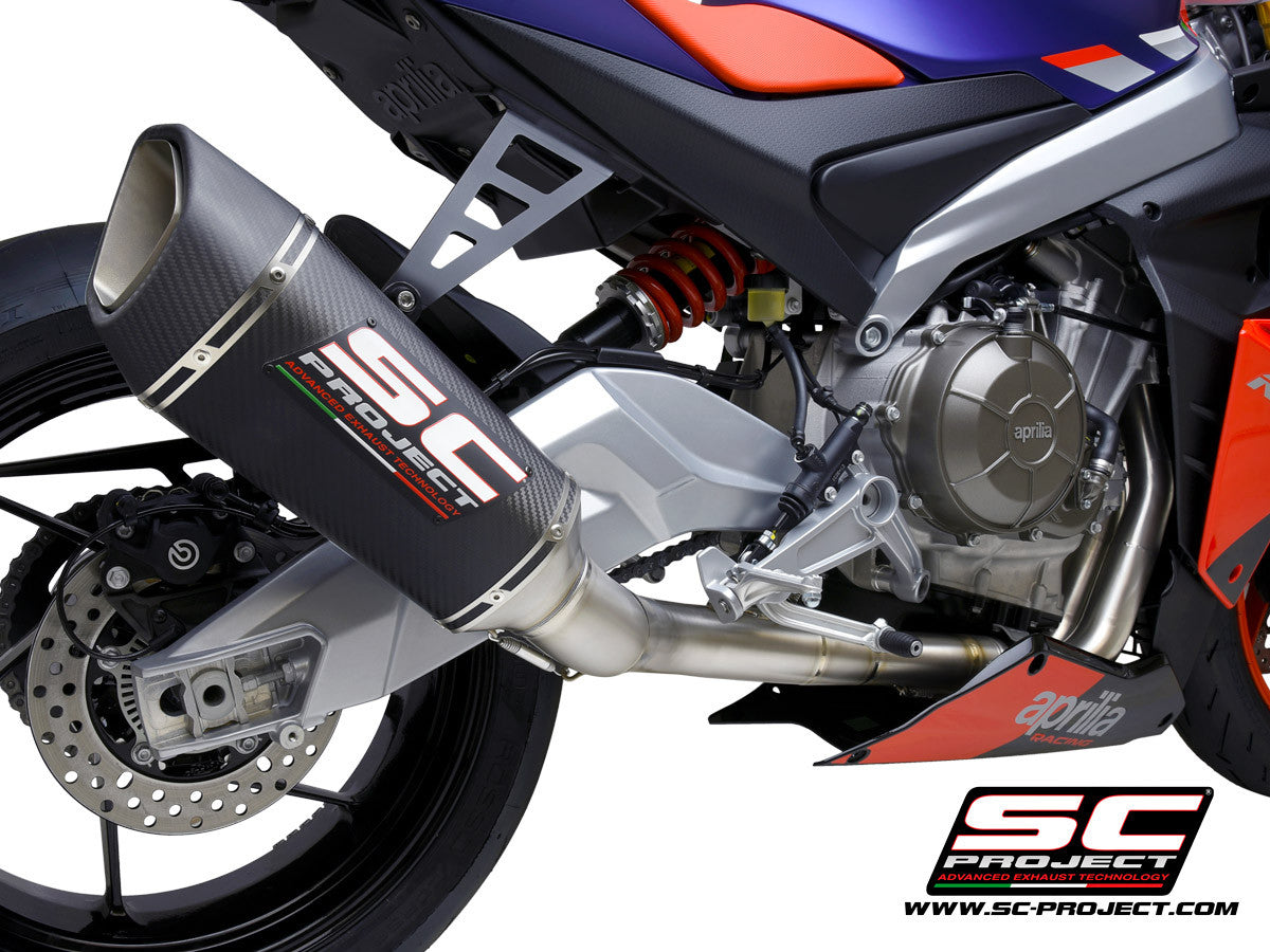Sistema de escape completo SC-Project Trofeo Titan 2-1 SC1-R Aprilia RS 660 (20-24) A23A-PTC90 
