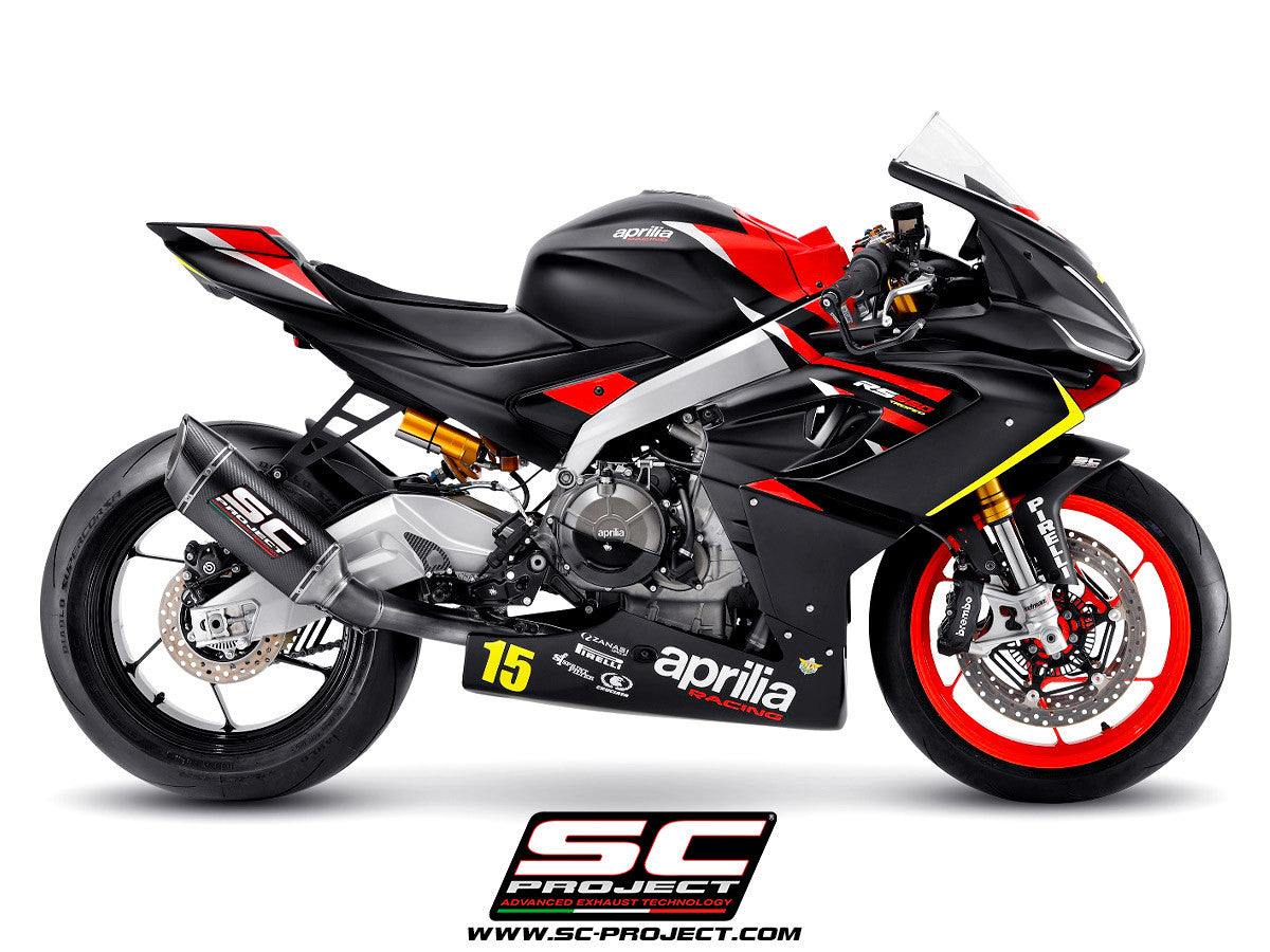 Sistema de escape completo SC-Project Trofeo Titan 2-1 SC1-R Aprilia RS 660 (20-24) A23A-PTC90 