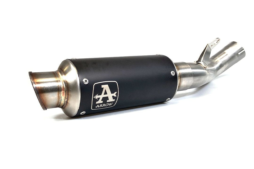 Kit de Escape Arrow Slip-On Dark GP2 em Aço Inoxidável para Aprilia RSV4/RR/RF (15-16) 71520GPI 