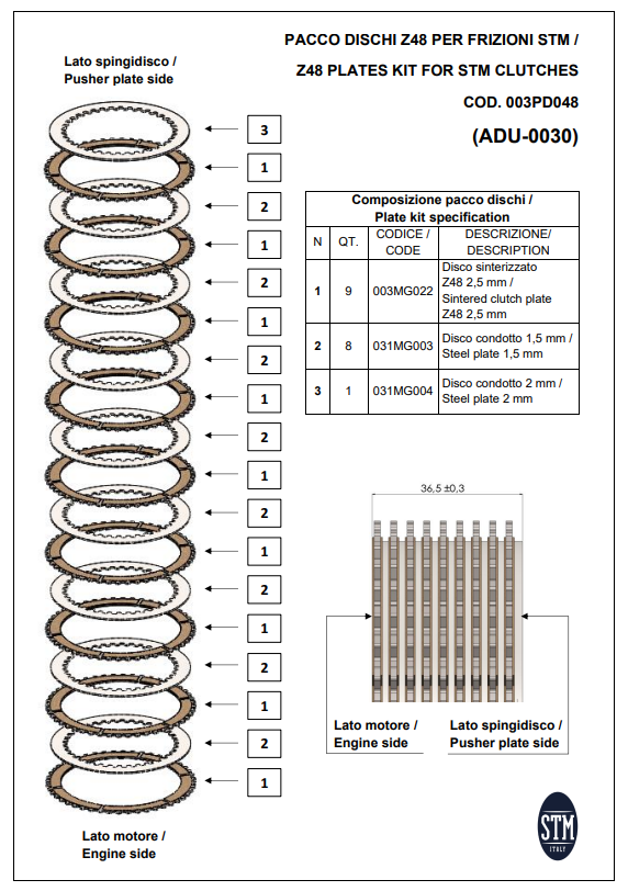 STM EVO SBK Embreagem a Seco Ducati Panigale V2 955 (20-24) KTT-2500 