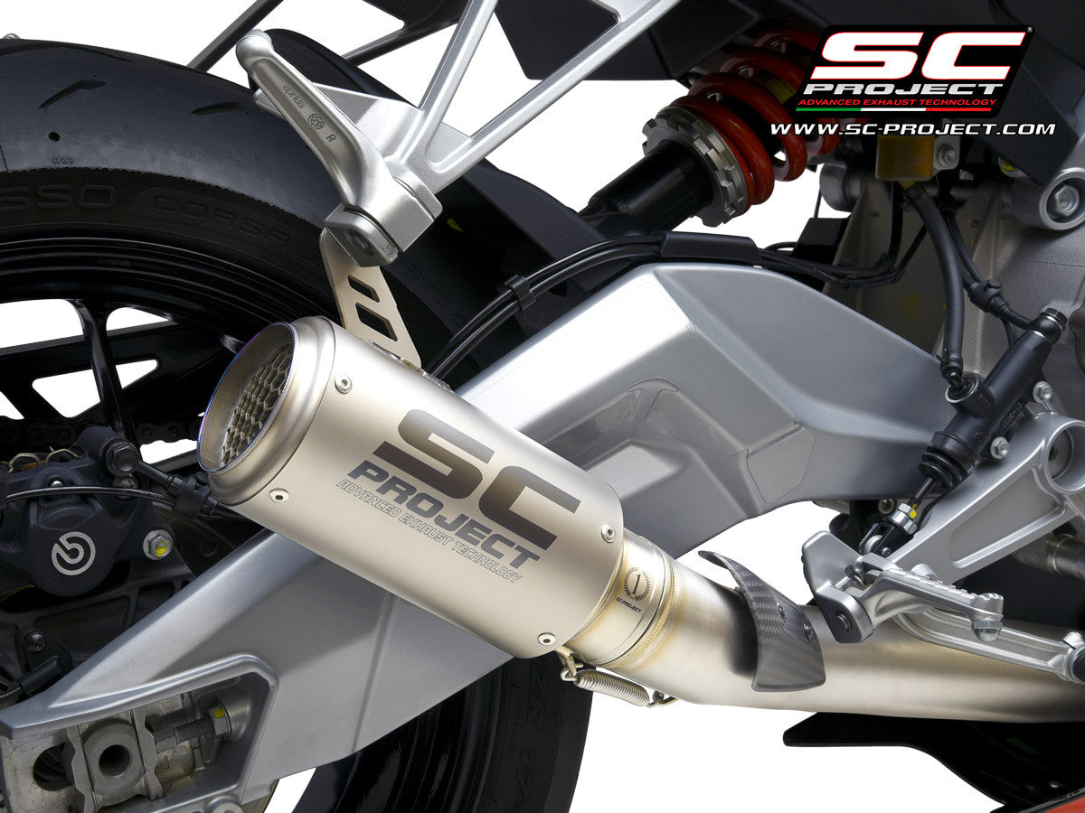 Sistema de escape completo em aço inoxidável SC-Project 2-1 CR-T para Aprilia RS 660 (20-24) 