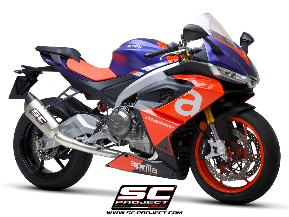 Sistema de escape completo SC-Project Trofeo Titan 2-1 SC1-R Aprilia RS 660 (20-24) A23A-PTC90 