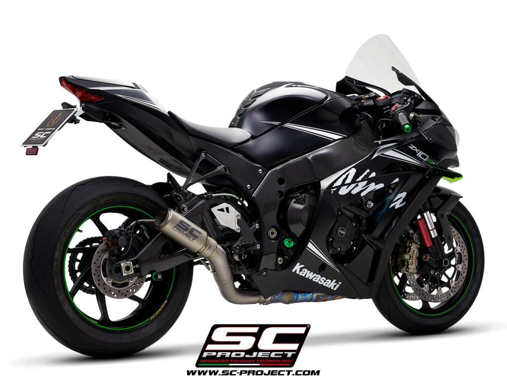 SC-Project Slip-On CR-T + tubo de substituição KAT para Kawasaki ZX-10 R/RR (16-20) K22A-DET36 