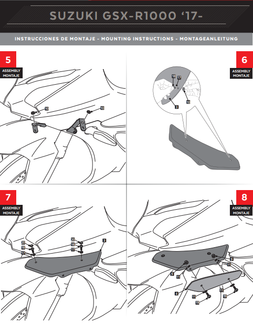 Spoilers Puig Winglets Downforce Suzuki GSX-R 1000 (17-23) 9738 