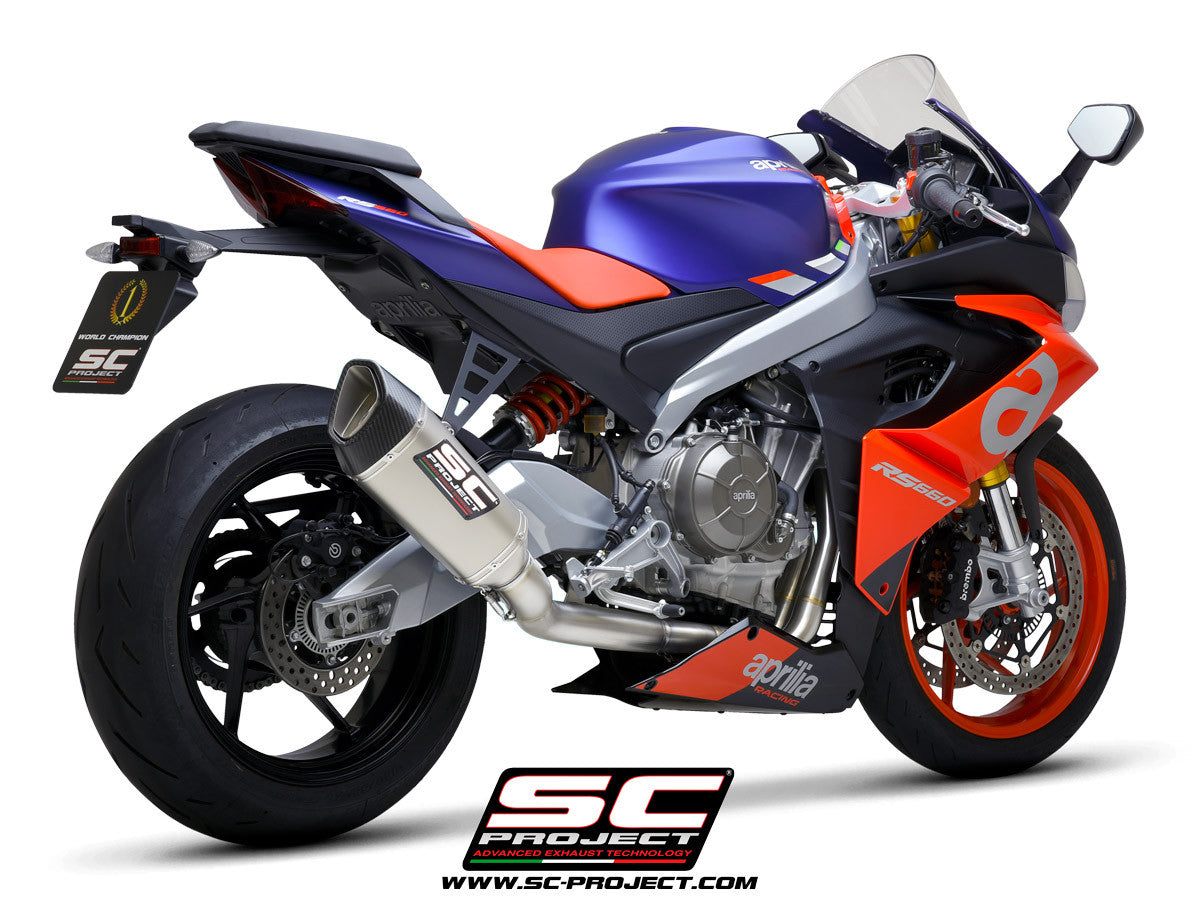 Sistema de escape completo SC-Project Trofeo Titan 2-1 SC1-R Aprilia RS 660 (20-24) A23A-PTC90 