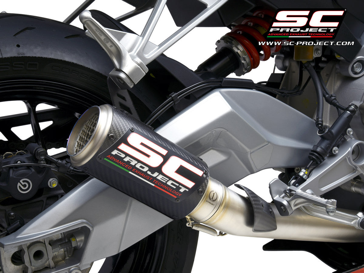 Sistema de escape completo em aço inoxidável SC-Project 2-1 CR-T para Aprilia RS 660 (20-24) 