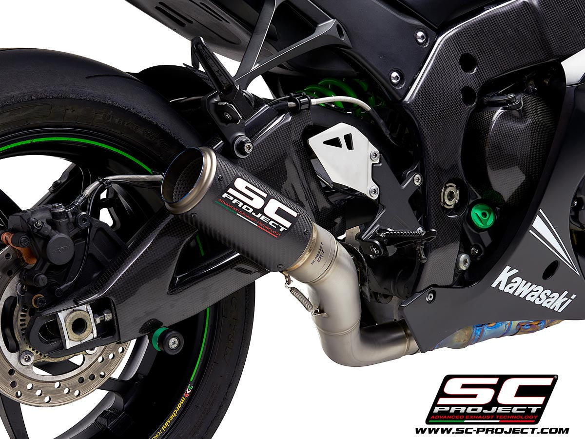 SC-Project Slip-On CR-T + tubo de substituição KAT para Kawasaki ZX-10 R/RR (16-20) K22A-DET36 