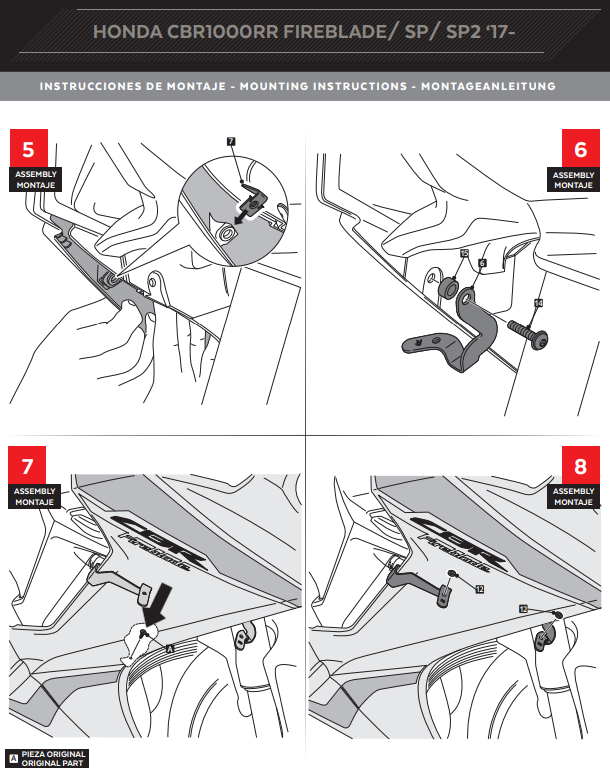 Spoilers de Asa Puig Downforce Honda CBR 1000 RR SC77 (17-19) 9729 
