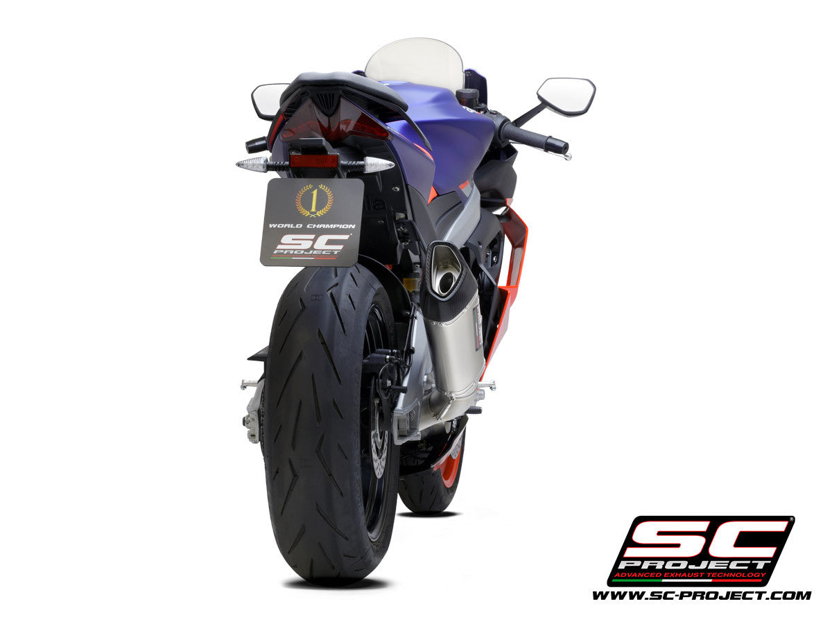 Sistema de escape completo SC-Project Trofeo Titan 2-1 SC1-R Aprilia RS 660 (20-24) A23A-PTC90 