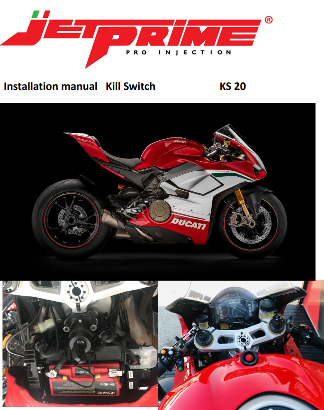 Botão de Kill Switch JetPrime Ducati Panigale V4/S/R (18-20) JP KS 020 