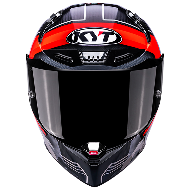 KYT R1R Capacete de Corrida em Carbono Acelerador Vermelho Y6R10003 