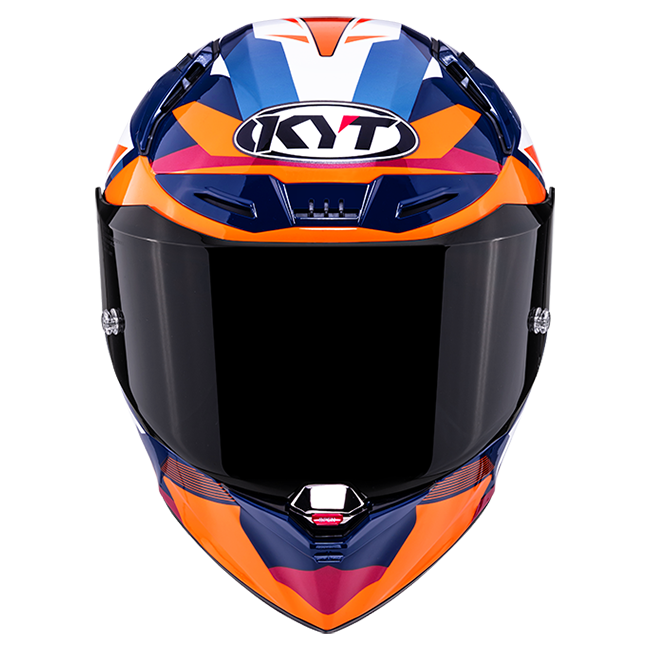 KYT R1R Capacete de Corrida Carbono Diamante Azul / Laranja Y6R10006 