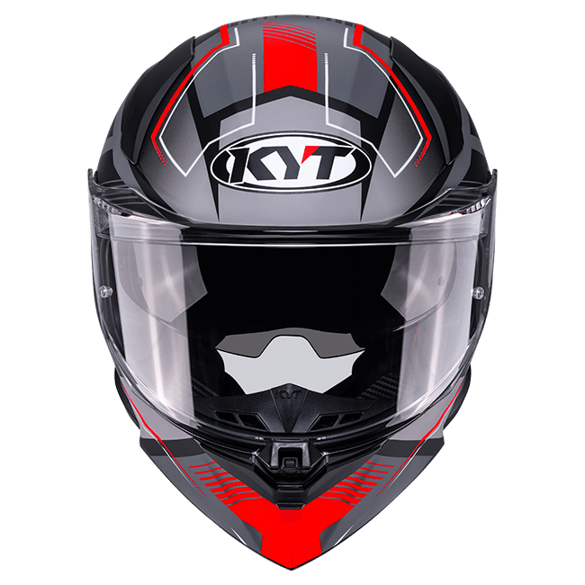 KYT R2R Capacete Parsec Matt Cinza / Vermelho Y6R20023 