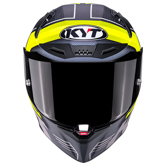 KYT R1R Capacete de Corrida Carbono Acelerador Amarelo Y6R10010 