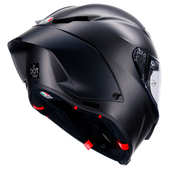 AGV Pista GP RR S Mono Carbon Matt Integral-Rennhelm, Dreiviertelansicht von hinten