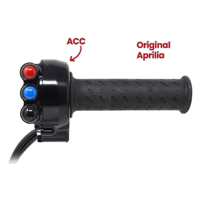 Gasgriffgehäuse mit integriertem Lenkerschalter JetPrime Aprilia RSV4 (21-26) JP CO AP660RV