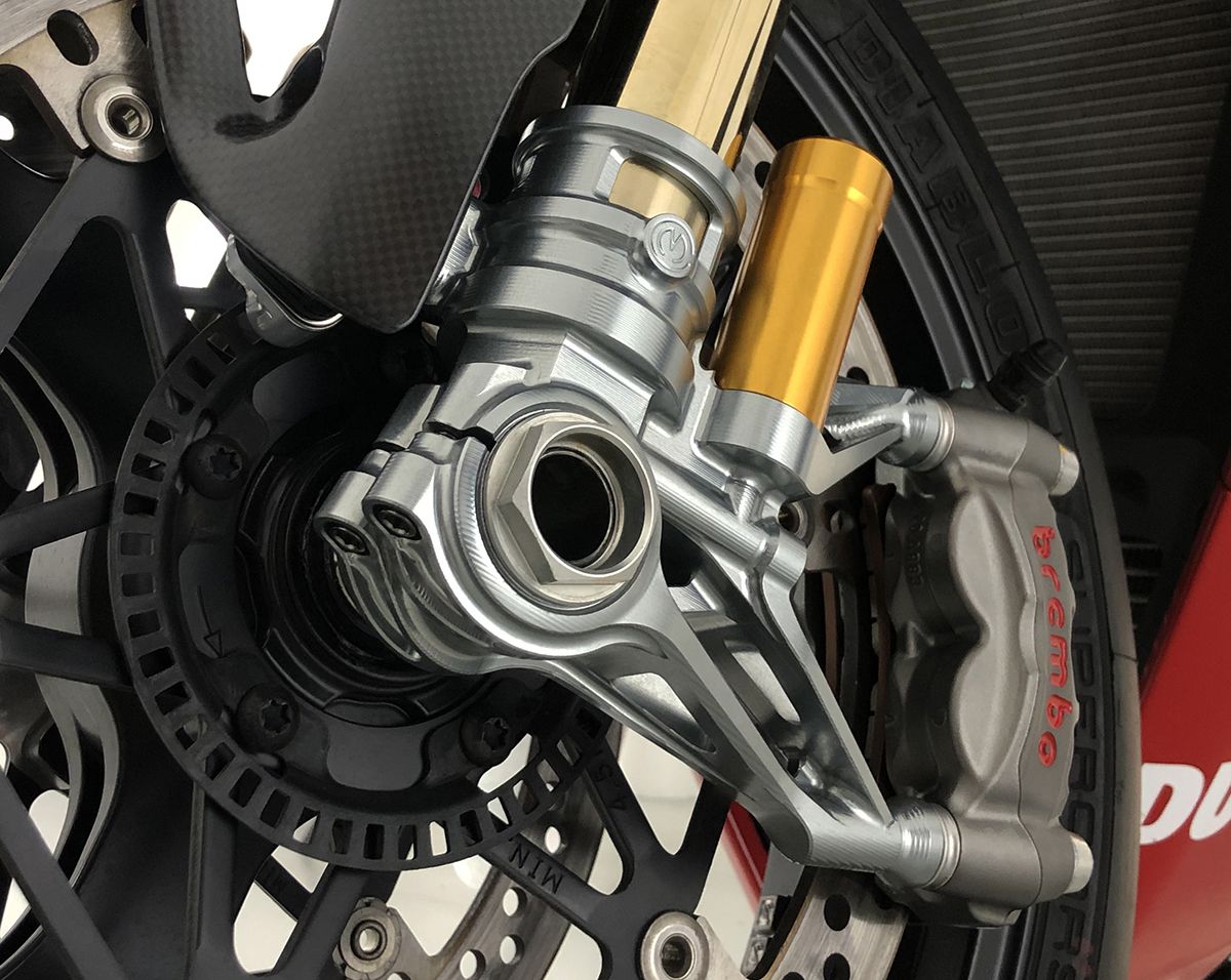 Conjunto de pé de garfo CNC 100 mm "GP Style" Motocorse Ducati Panigale V4/S/R (18-24) 