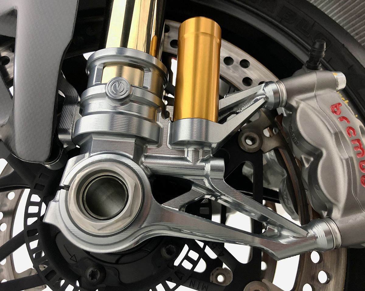 Conjunto de pé de garfo CNC 100 mm "GP Style" Motocorse Ducati Panigale V4/S/R (18-24) 
