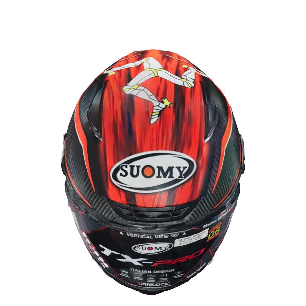 Suomy TX-Pro Capacete Carbono Johnson Replica Vermelho Fosco K6TX0010 