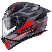 KYT R2R Capacete Parsec Matt Cinza / Vermelho Y6R20023 