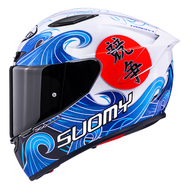 Capacete Suomy Track-1 Waves Branco K6T10025 