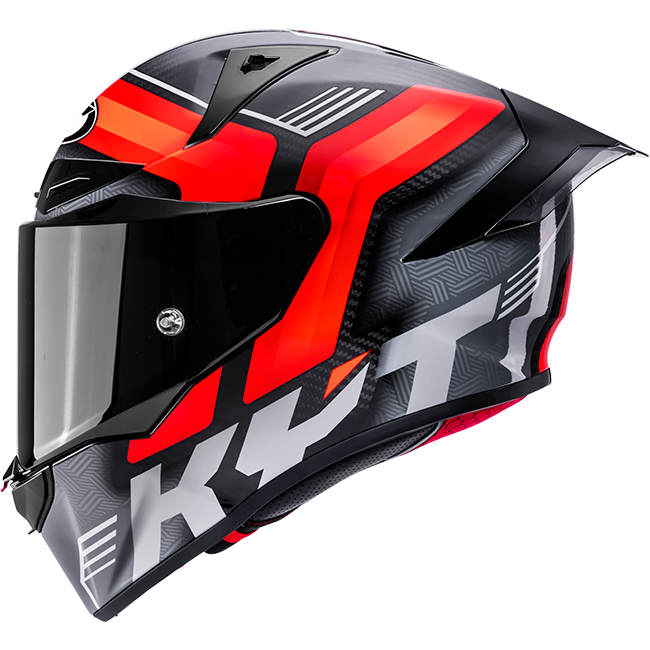 KYT R1R Capacete de Corrida em Carbono Acelerador Vermelho Y6R10003 