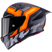 KYT R1R Capacete de Corrida Carbono Acelerador Mate Laranja Y6R10001 