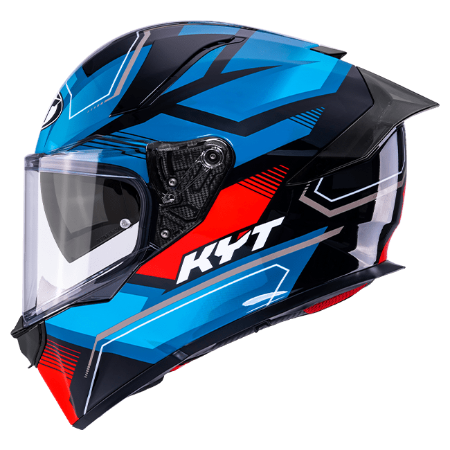 KYT R2R Capacete Parsec Preto / Azul / Vermelho Y6R20024 