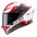 KYT TT-Revo Capacete Speeding Branco / Vermelho Y6TR0051 
