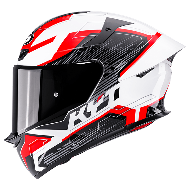 KYT TT-Revo Capacete Speeding Branco / Vermelho Y6TR0051 