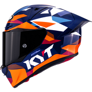 KYT R1R Capacete de Corrida Carbono Diamante Azul / Laranja Y6R10006 
