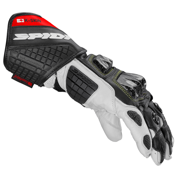 Luvas de couro para motociclismo Spidi Carbo Kangaroo Racing | Homem | Preto-Vermelho | A216021 