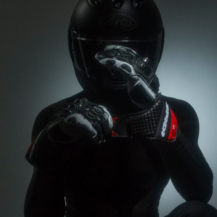 Luvas de couro para motociclismo Spidi Carbo Kangaroo Racing | Homem | Preto-Vermelho | A216021 